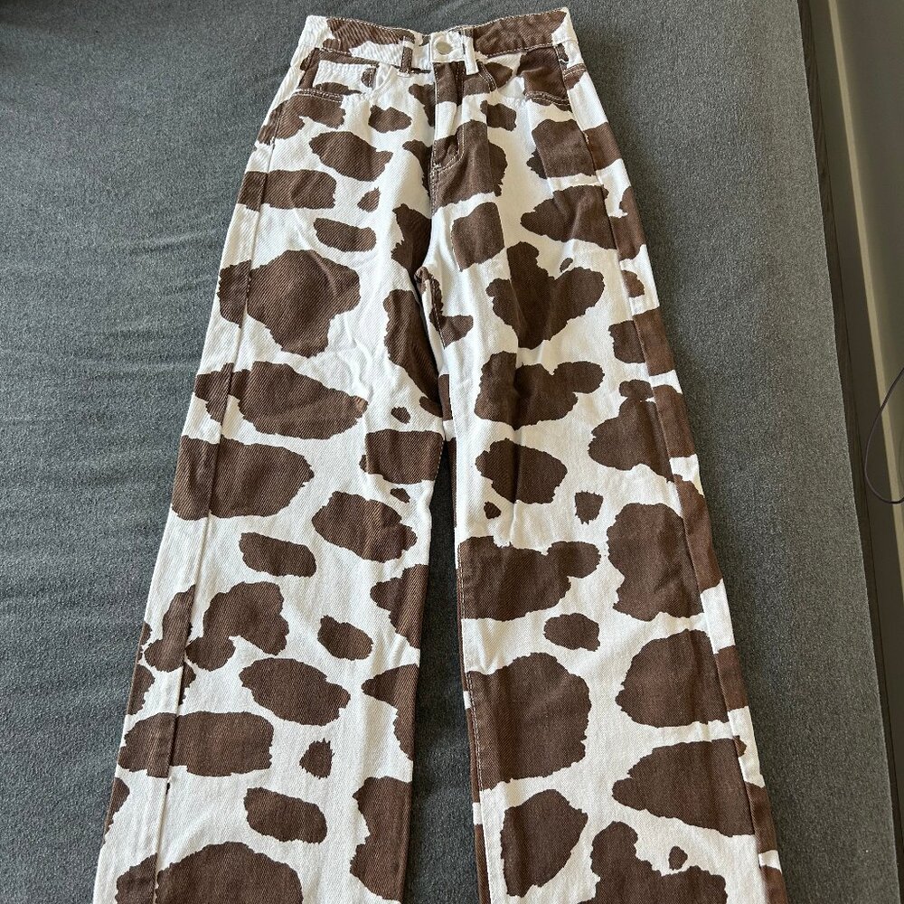 Cow Print Jeans